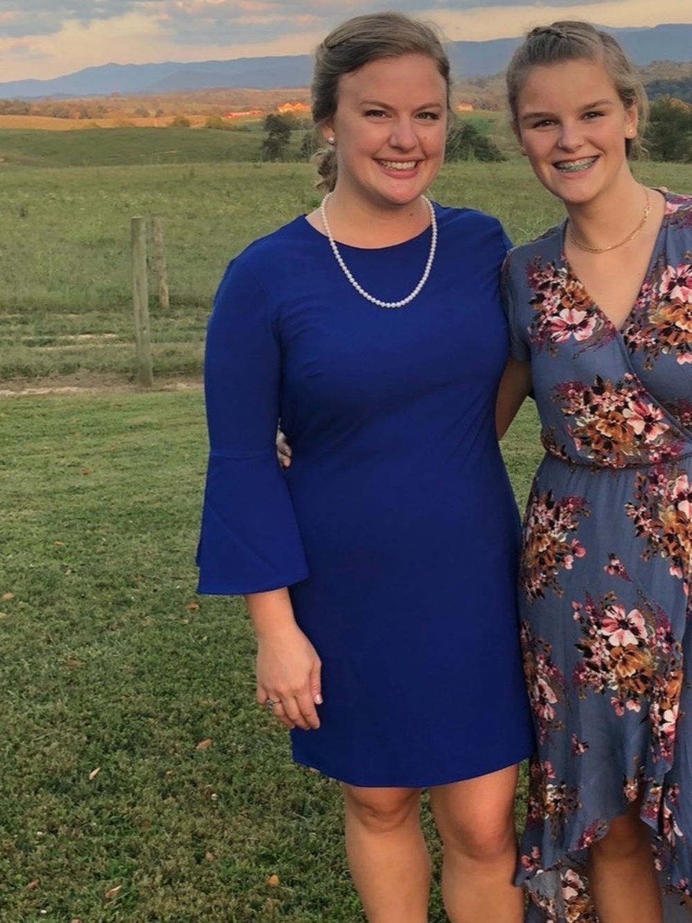 Lulu's Cobalt Blue Bell Sleeve Shift Dress